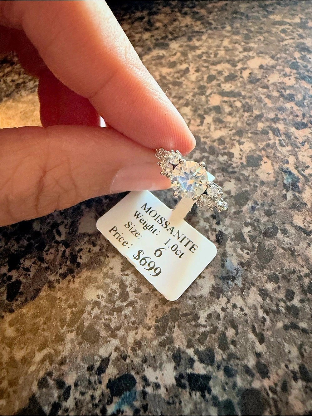 Moissanite Ring Size 6 NWT